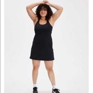 girlfriend collective size M Black Paloma Racerback Tank Dress NEW